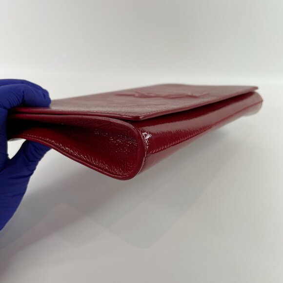 Saint Laurent Red Leather Large Belle de Jour Clutch sku#85844 (gently used) - Picture 5 of 11